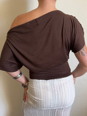 The Slouchy Tee in Chocolate (XS-XL)