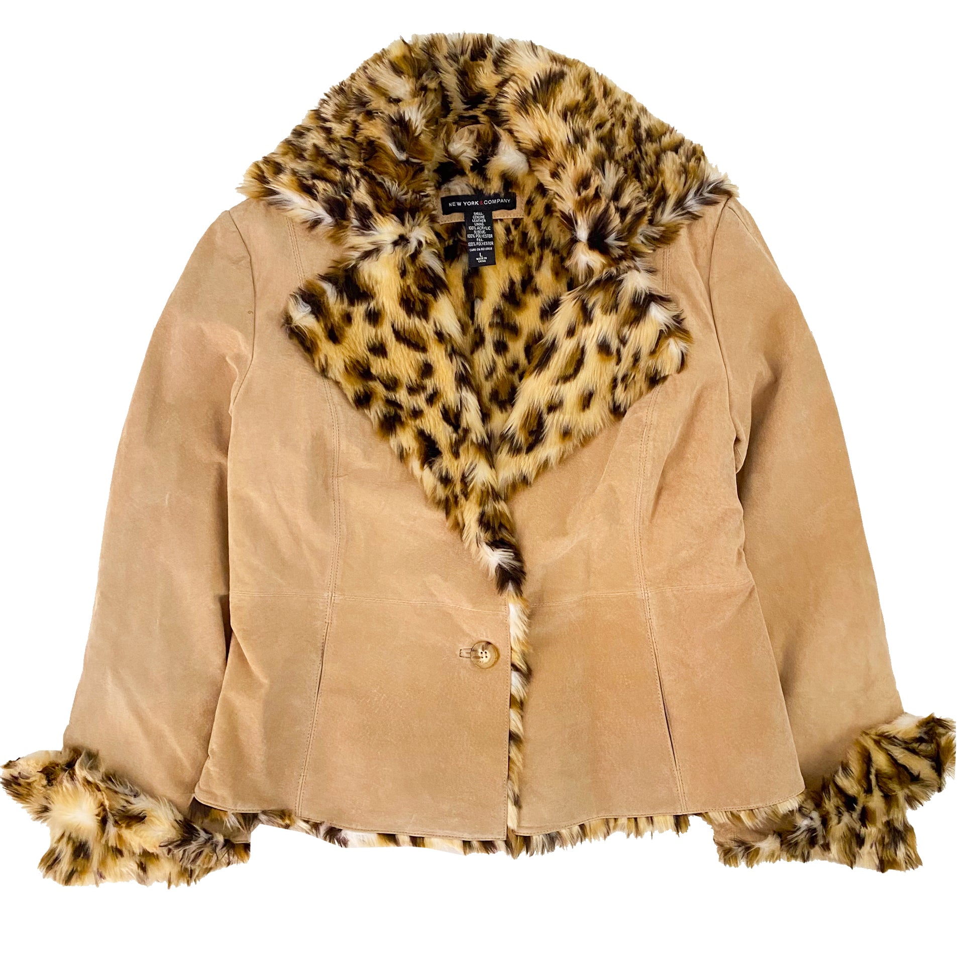 Suede Faux Fur Jacket (L)