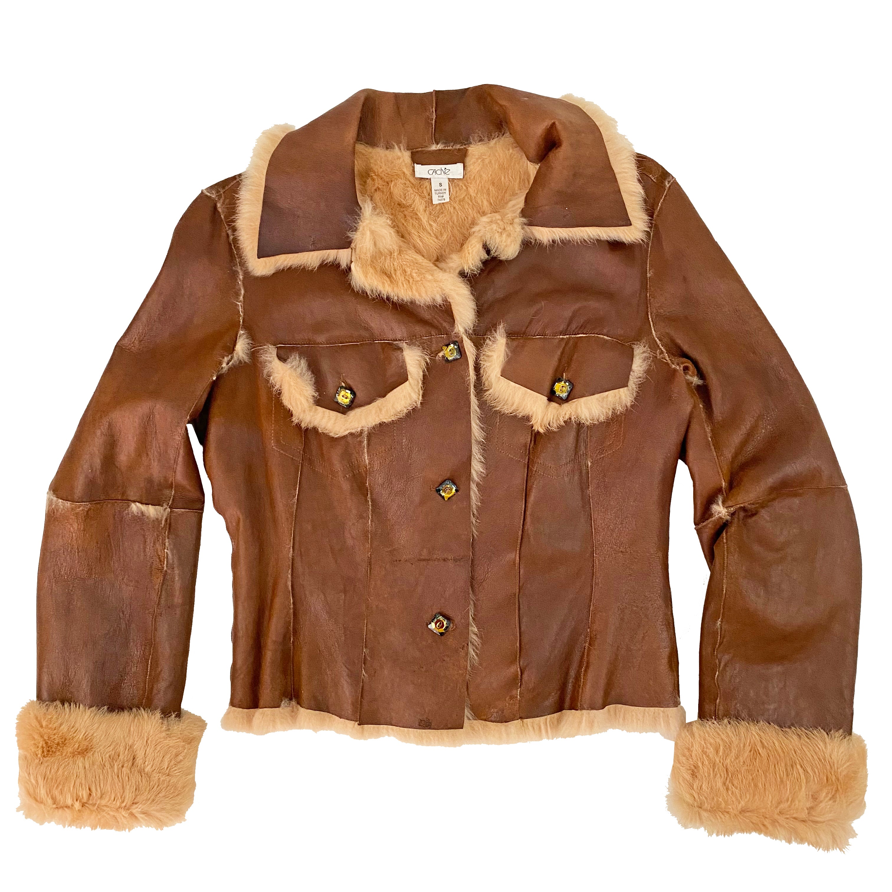 Rabbit Fur Lined Jacket (S)
