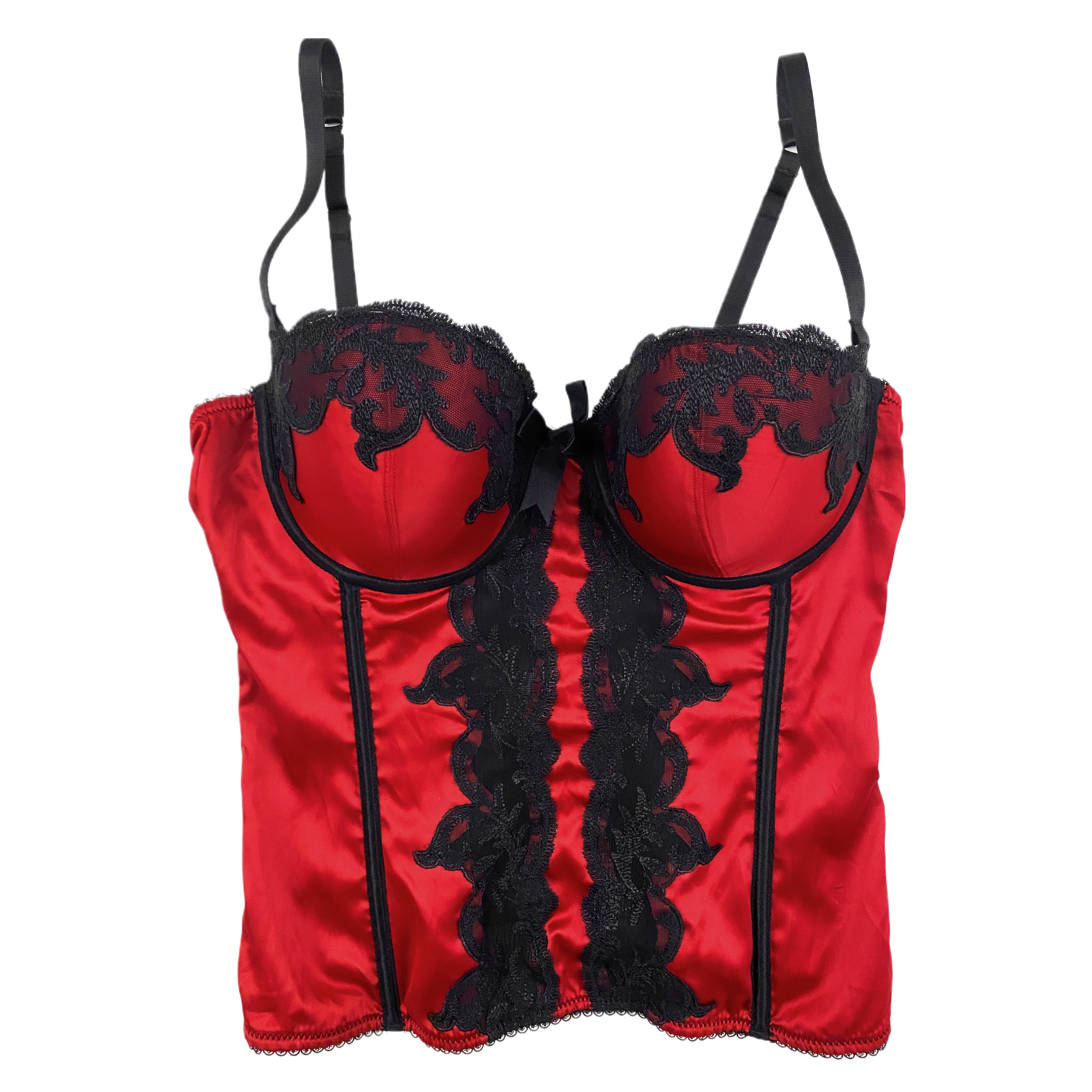 Red Satin and Lace Bustier (M)
