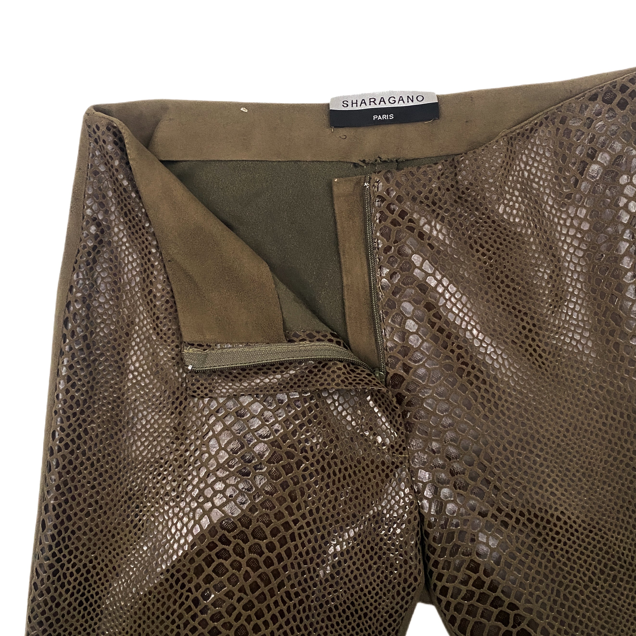 Low Rise Snakeskin Flares (XS)