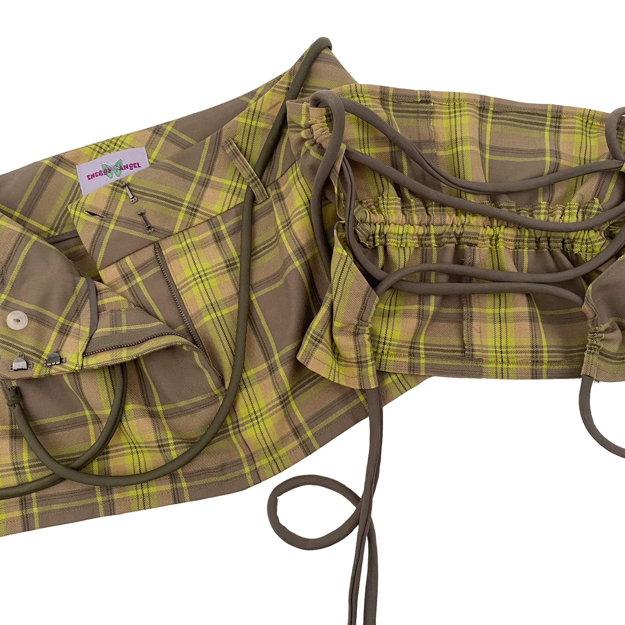 ENERGY ANGEL Lime Plaid Set (M)