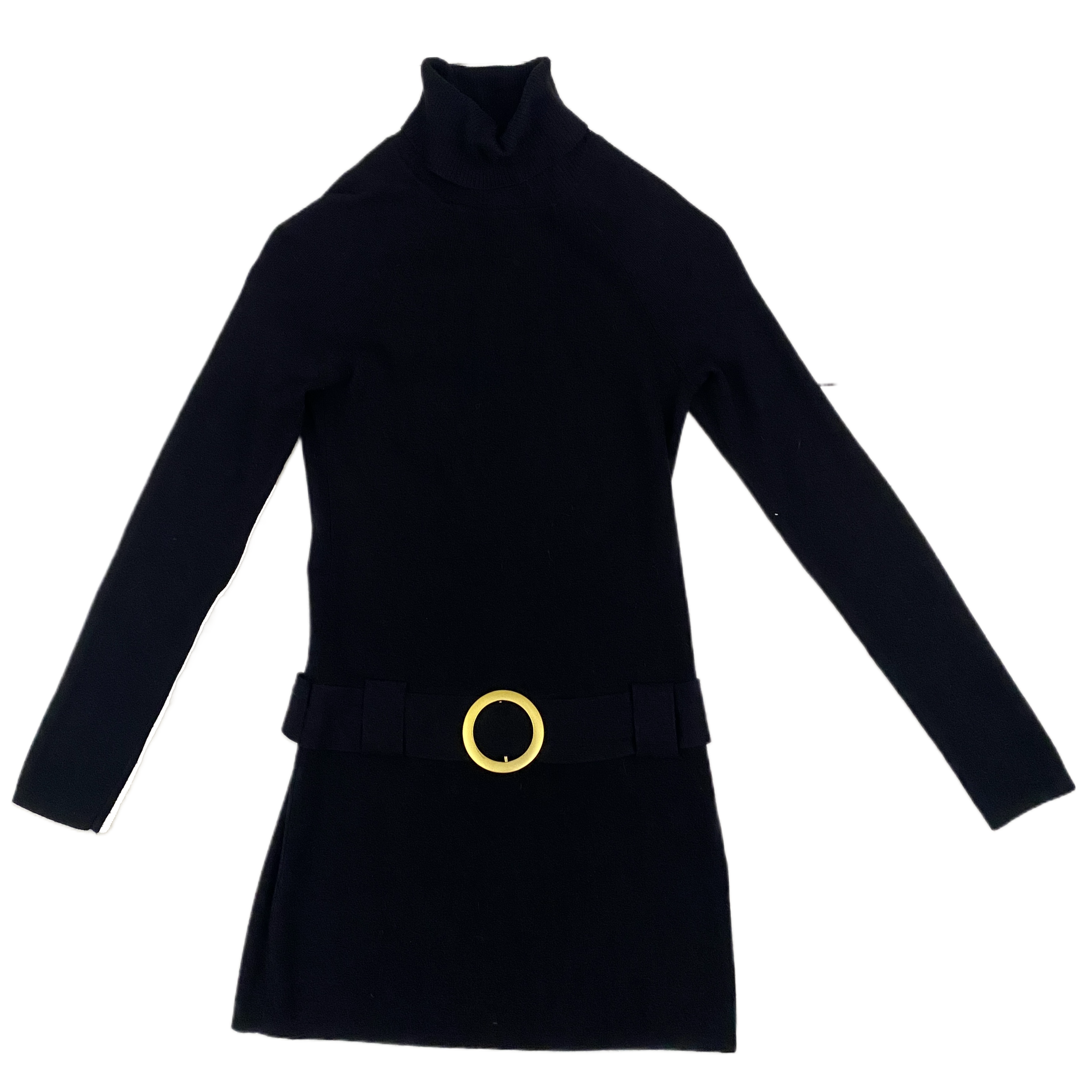 Black Micro Mini Sweater Dress (XS)