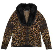 Faux Fur Leopard Cardi (M)