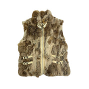 Genuine Fur Buckle Vest (S)