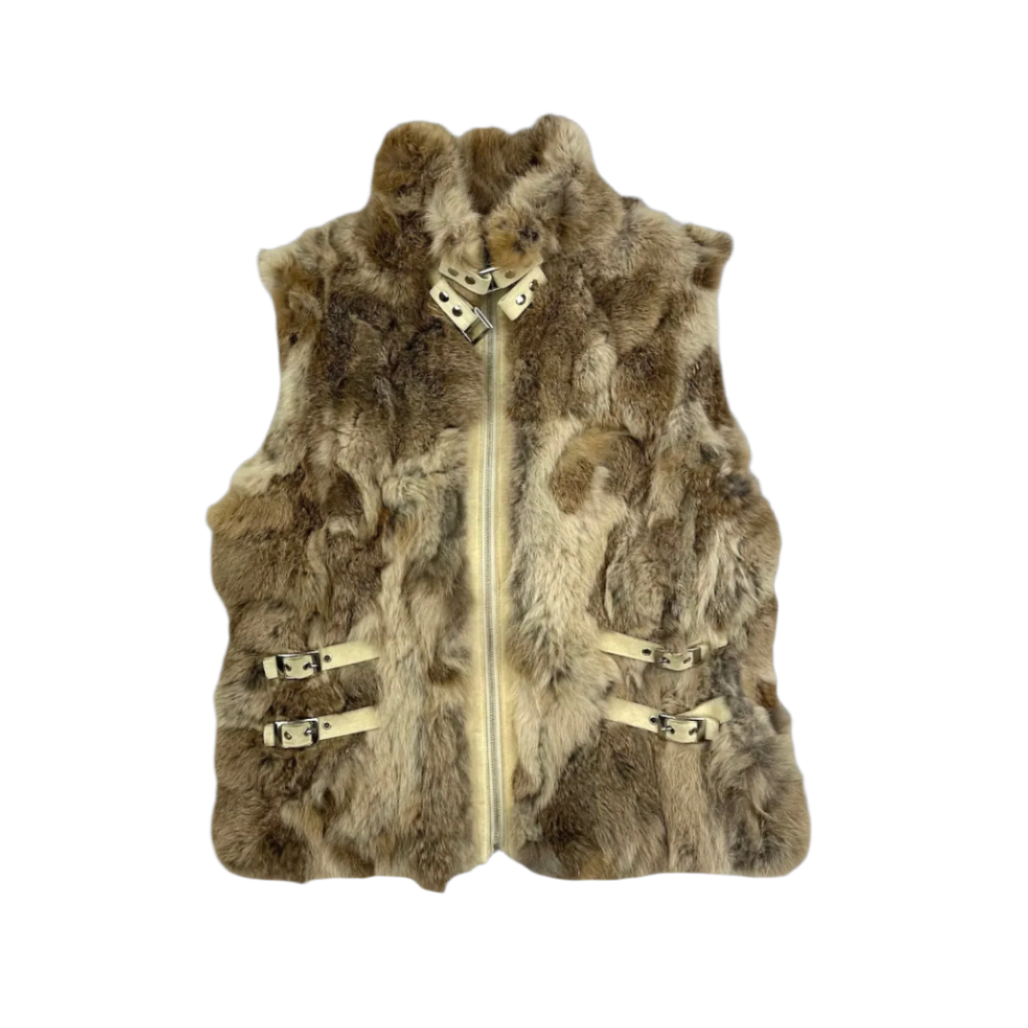 Genuine Fur Buckle Vest (S)