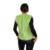 Lime Rabbit Fur Vest