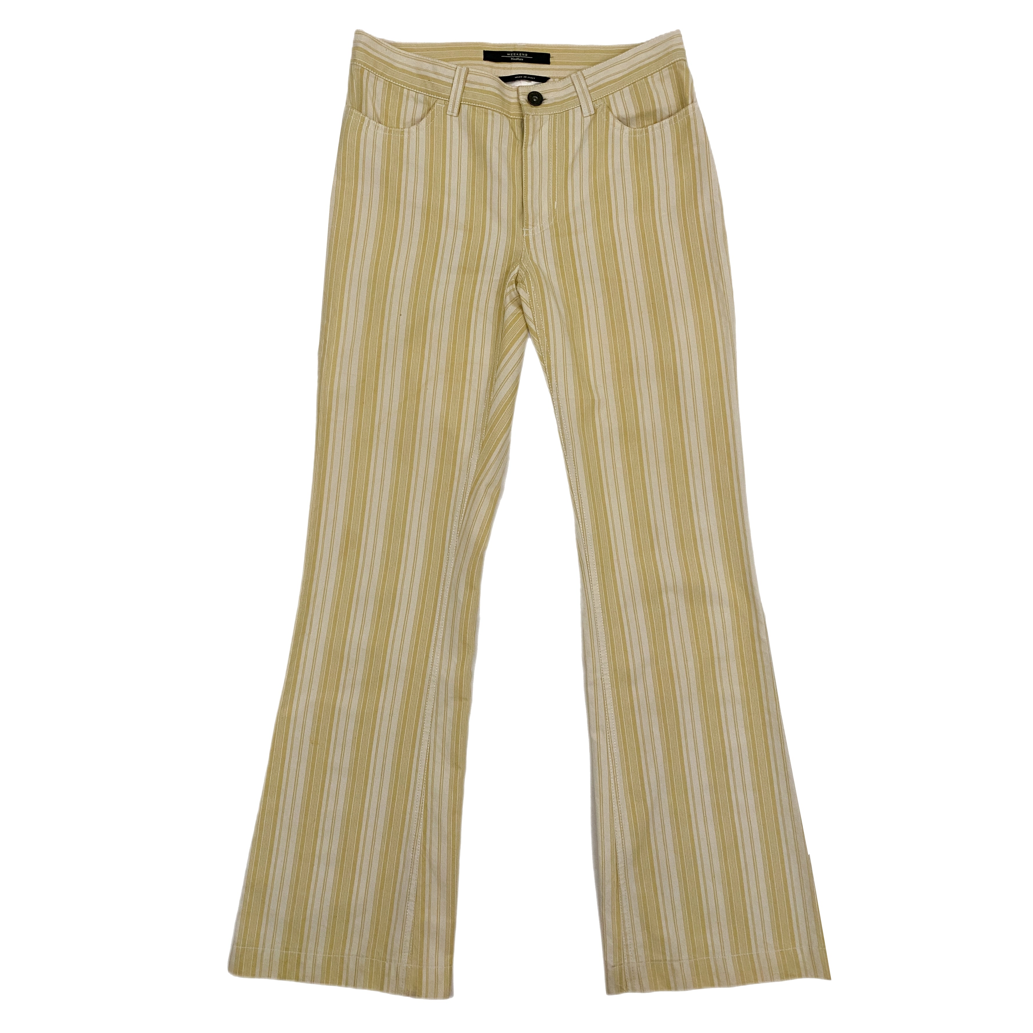 Max Mara Buttercream Striped Flares (S)
