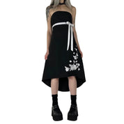 Y2K White Rose Dress (S)