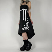 Y2K White Rose Dress (S)