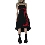 Y2K Red Rose Dress (S)