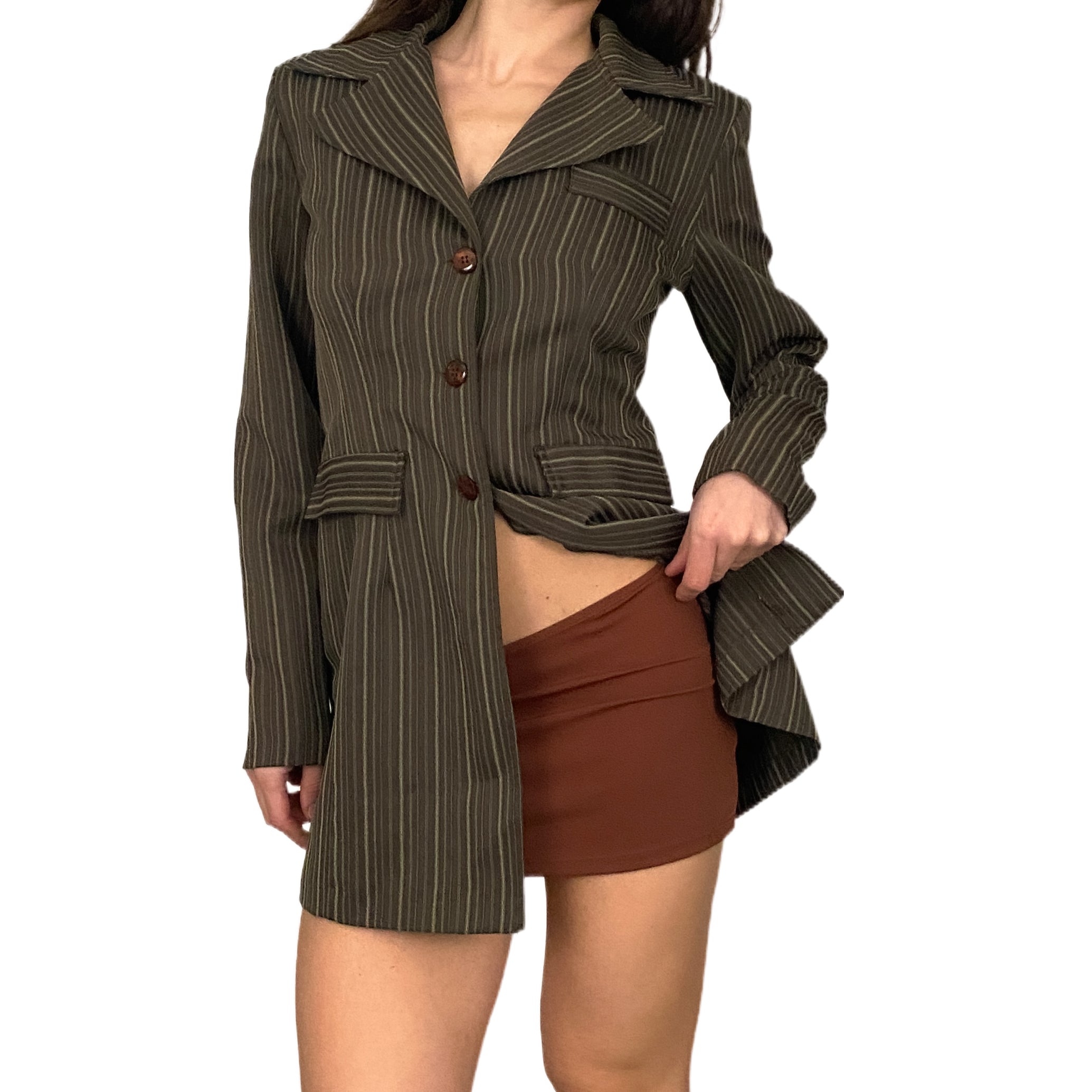Striped Long Blazer (S/M)