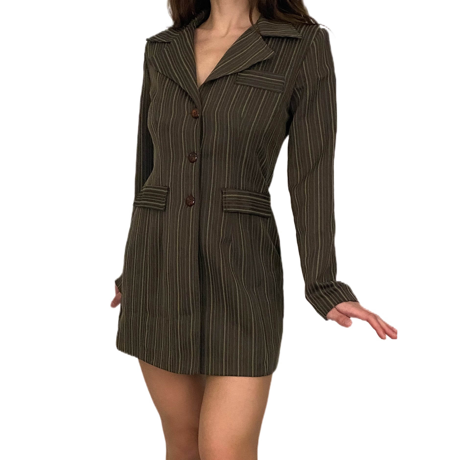 Striped Long Blazer (S/M)