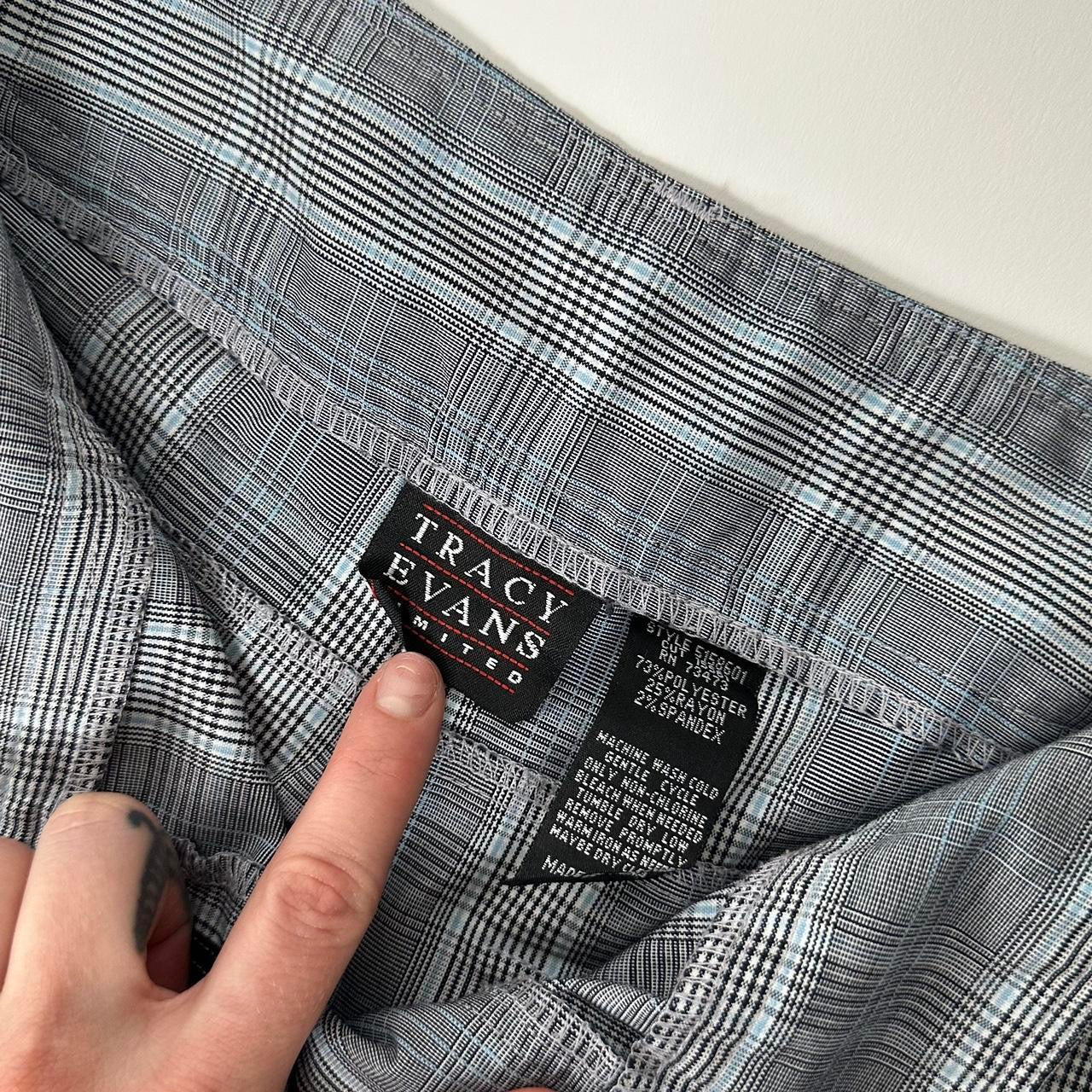 Y2K Plaid Flare Pants (M)