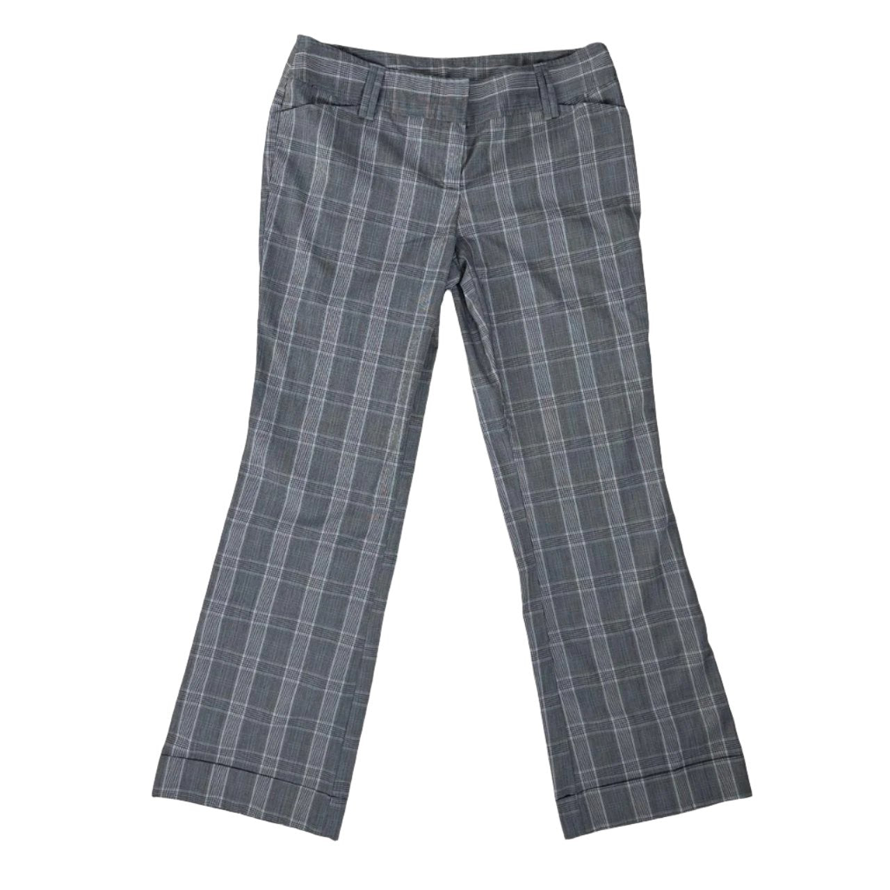 Y2K Plaid Flare Pants (M)