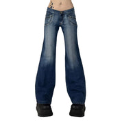 Y2K Faded Flare Jeans (S)