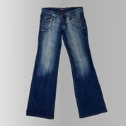 Y2K Faded Flare Jeans (S)