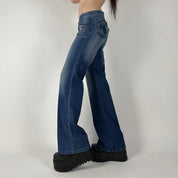 Y2K Faded Flare Jeans (S)