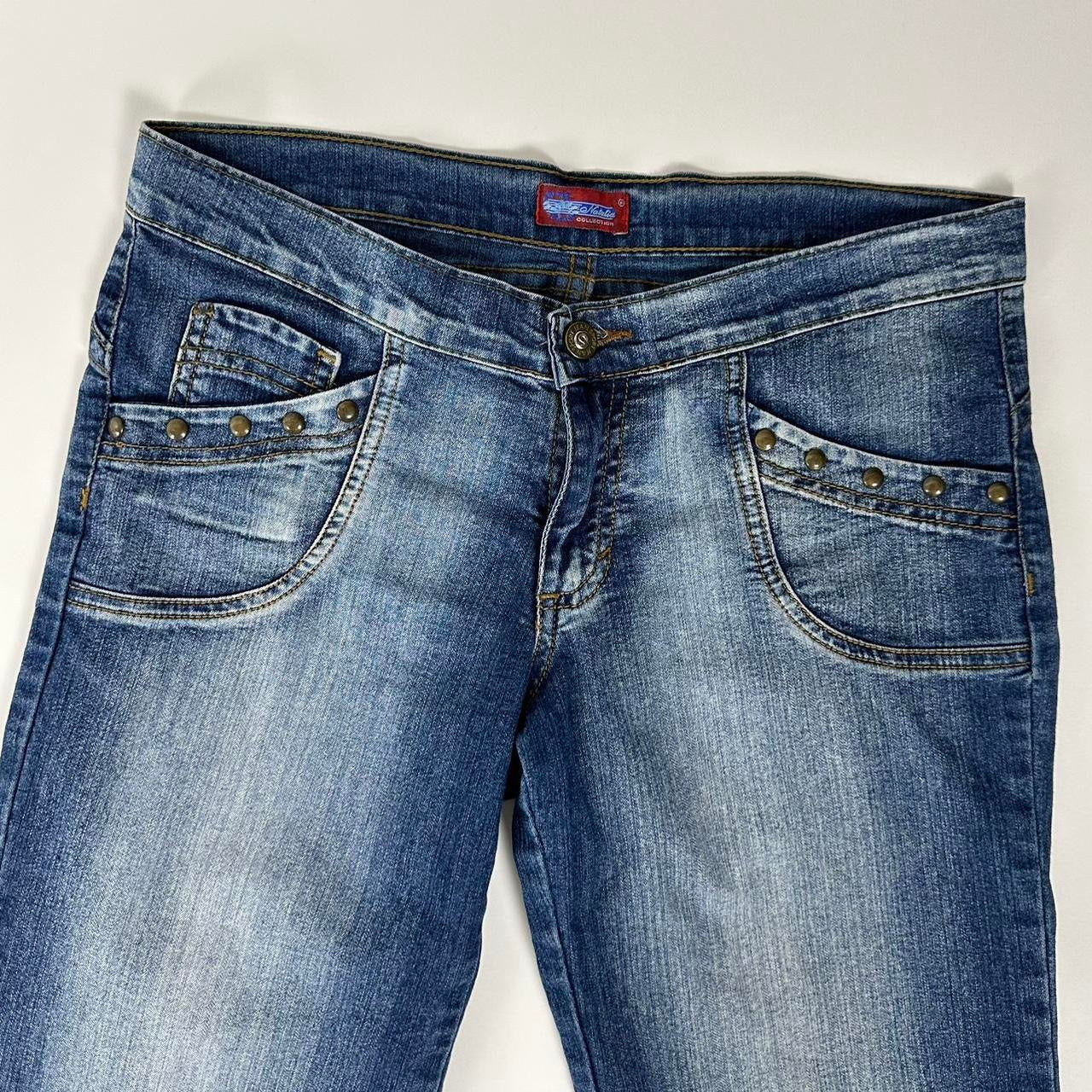 Y2K Faded Flare Jeans (S)