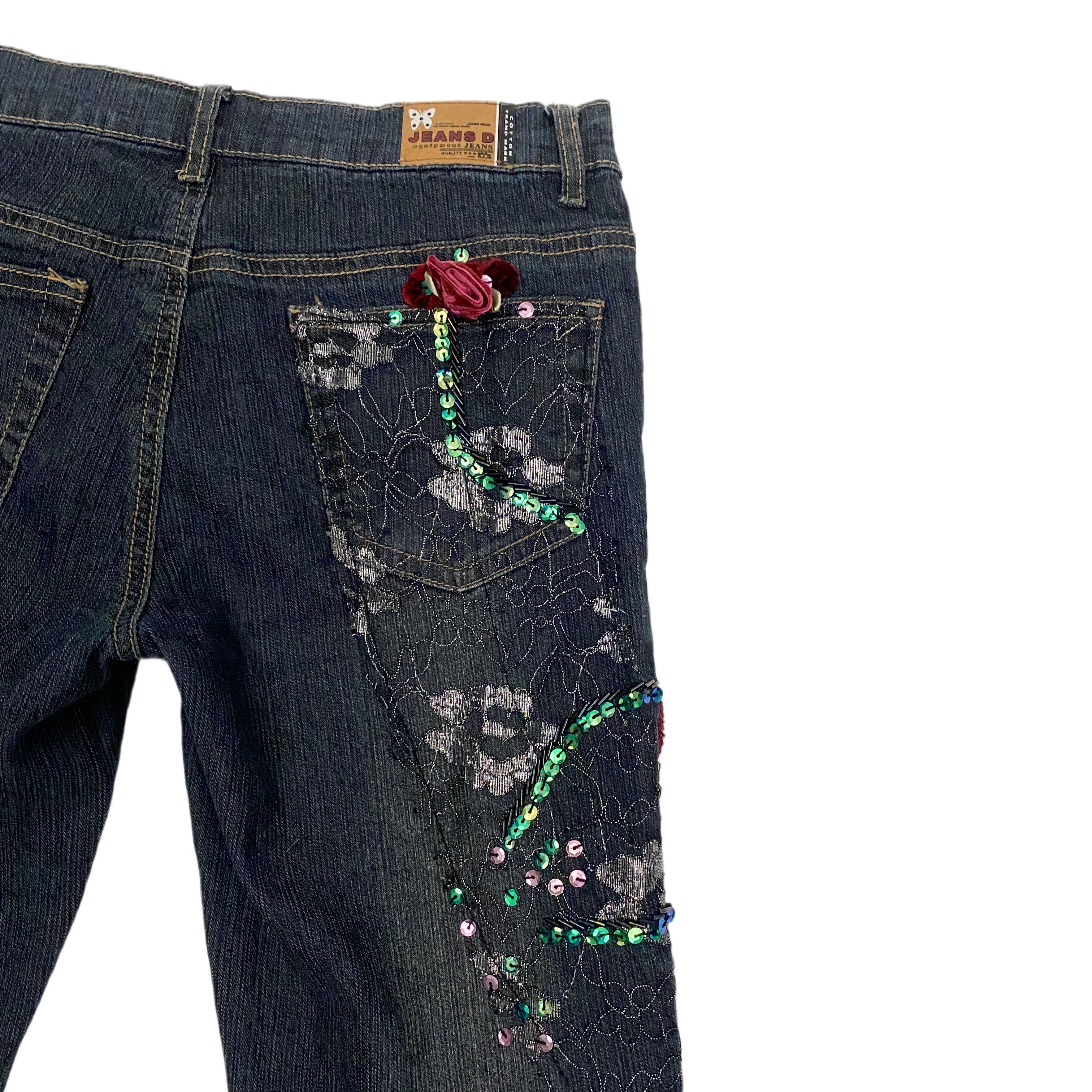 Rosette Embellished Flares (XS)
