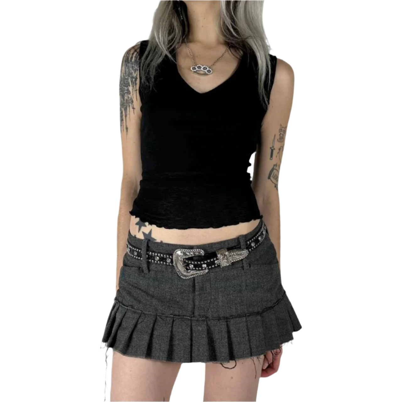 90s Black Mesh Tank (M)