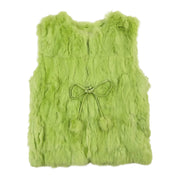 Lime Rabbit Fur Vest