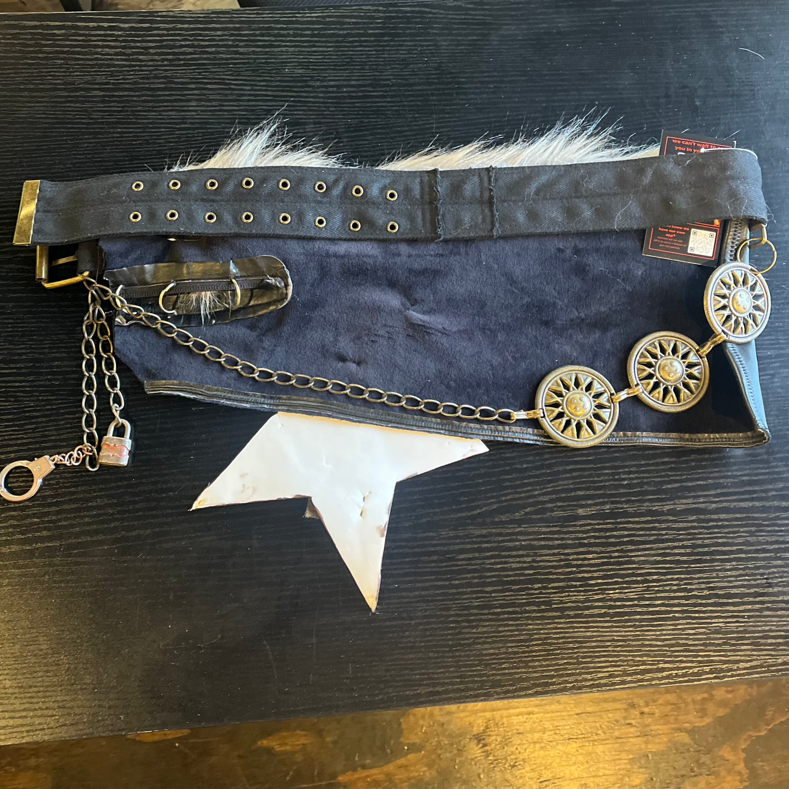 Star Power Custom Faux Fur Belt (S/M)