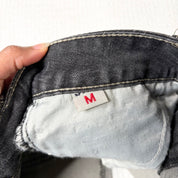 Two Tone Grungy Denim Mini Skirt (S/M)