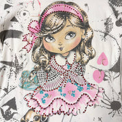 Bedazzled Dolly Graphic Baby Tee (S)