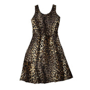 90s Slinky Leopard Maxi Dress (L)