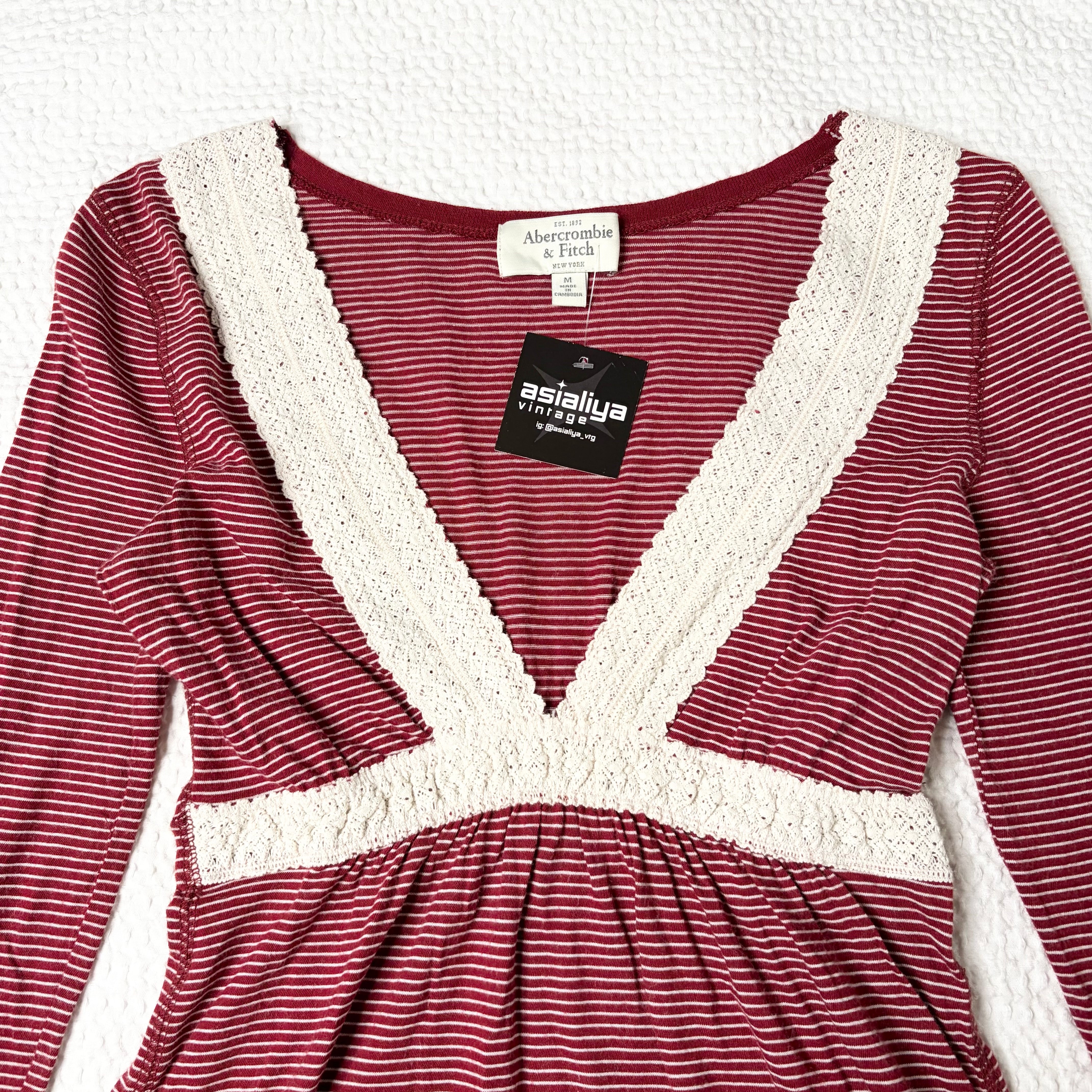 Abercrombie & Fitch Rare Stripe Babydoll Top (S-M) – Holy Thrift
