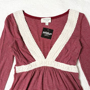 Abercrombie & Fitch Rare Stripe Babydoll Top (S-M)