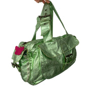 Metallic Green Leather Bag