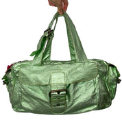 Metallic Green Leather Bag