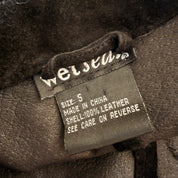 Early 2000s Black Suede Leather Jacket (S)
