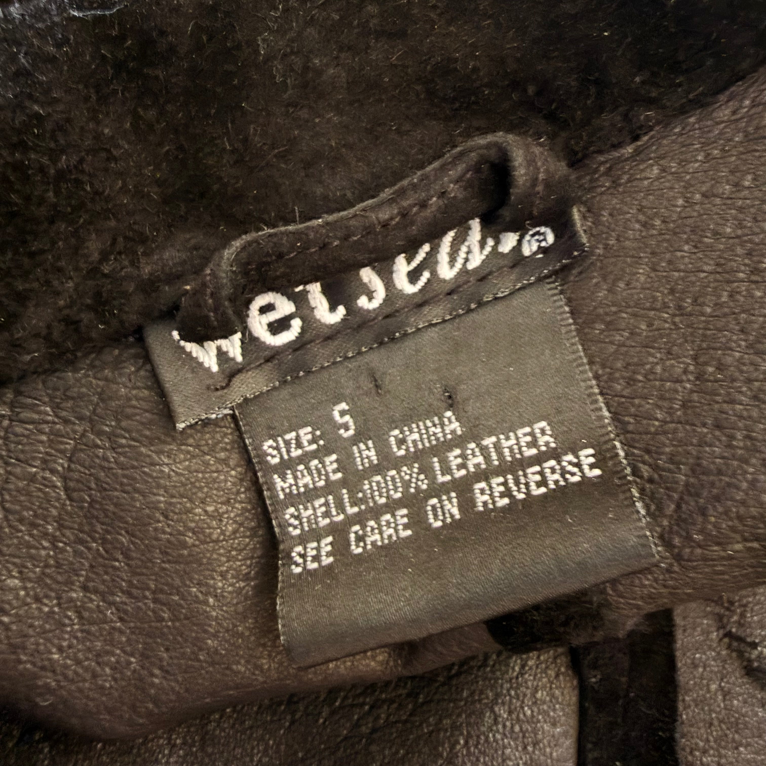 Early 2000s Black Suede Leather Jacket (S)