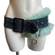Denim Darling Faux Fur Custom Belt (S/M)