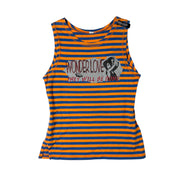 J-Fashion Striped Graphic Tank (S)