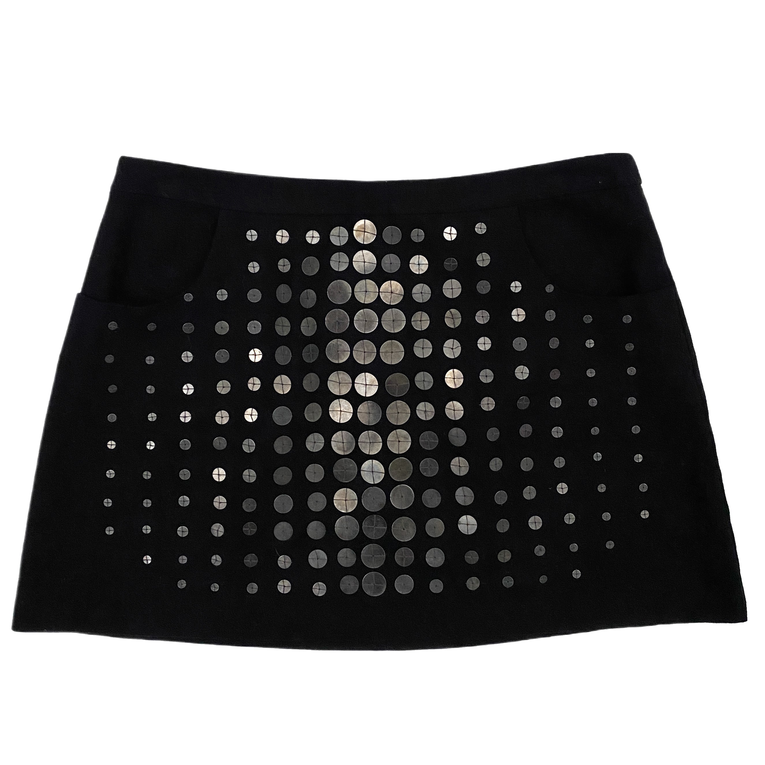 Black Sequin Mini Skirt (S)