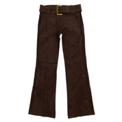 Bebe Brown Buckle Flares (XS)