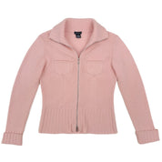Rose Quartz Double Zip Cashmere Sweater (S)