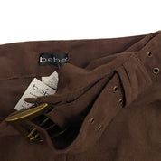 Bebe Brown Buckle Flares (XS)