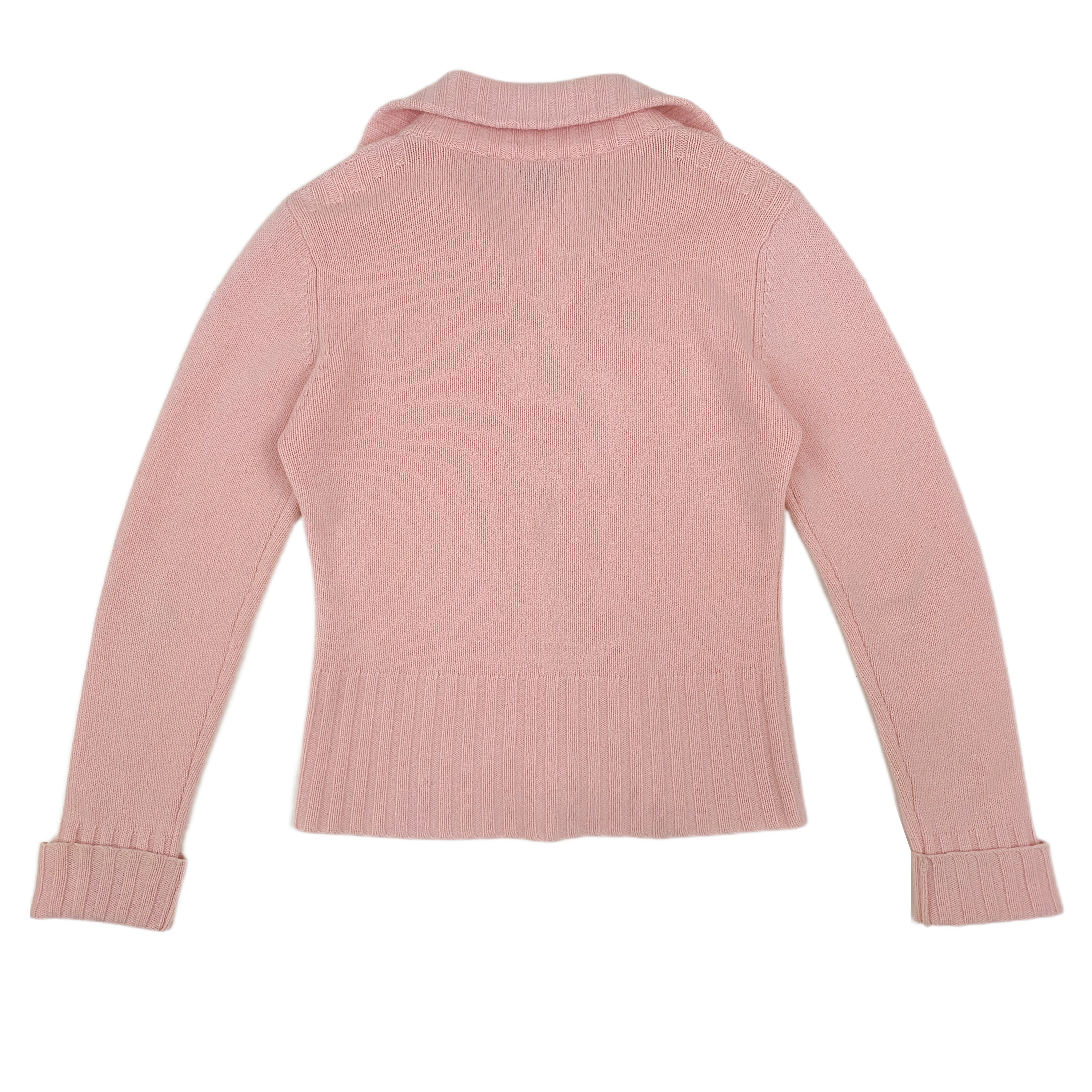 Rose Quartz Double Zip Cashmere Sweater (S)