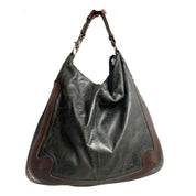 Y2K Genuine Leather Slouchy Hobo Shoulder Bag