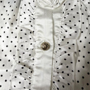 Coquette Ruffle Polka Dot Shirt (M)