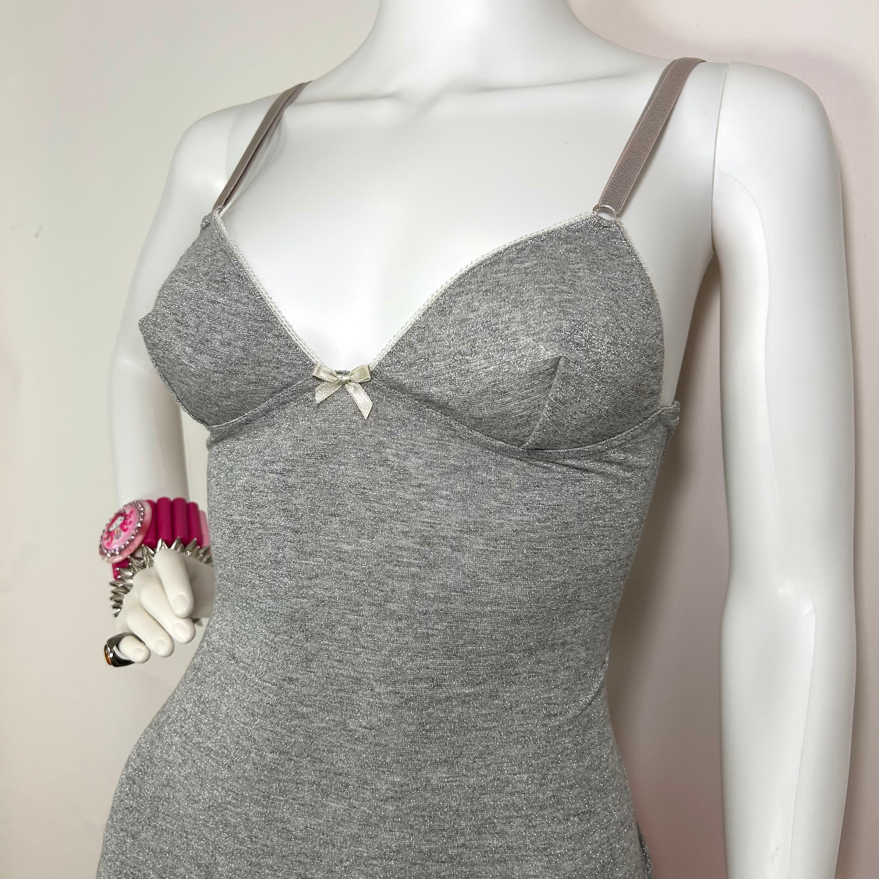 D&G Dolce & Gabbana Gray Sparkly Cami (XS/S)