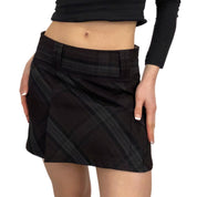 Dark Academia Plaid Mini Skirt (S)