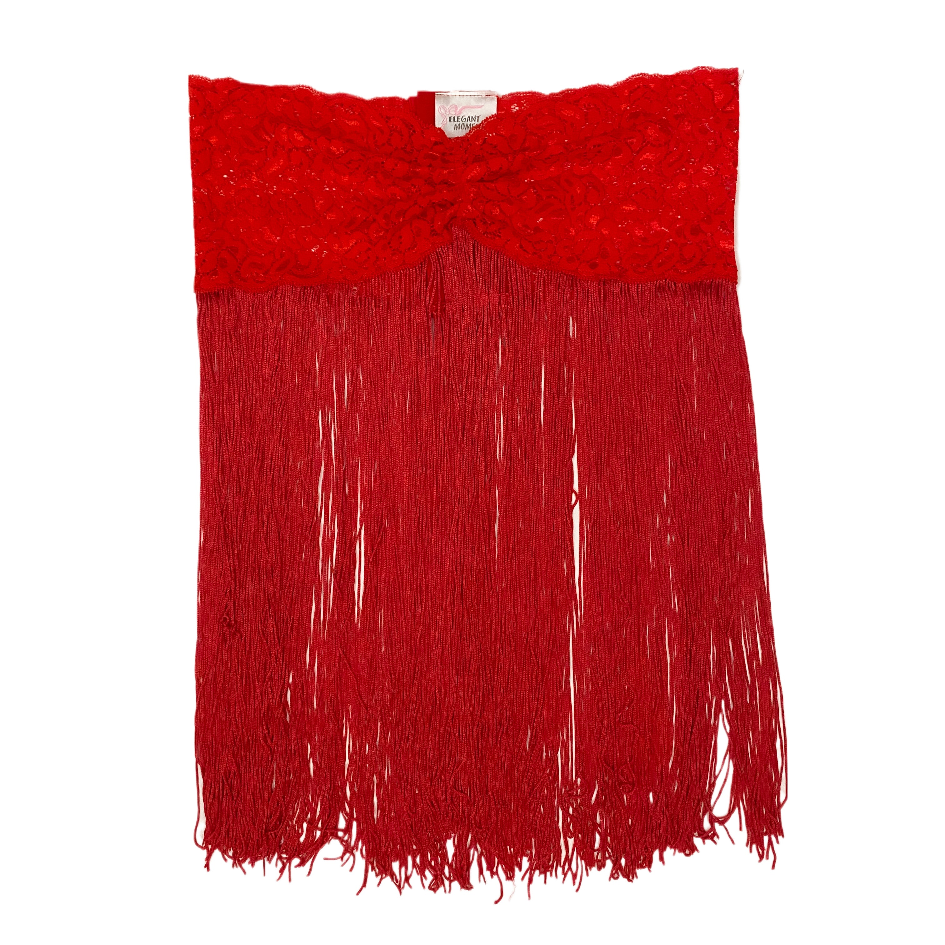 Red Lace Fringe Top (S/M)