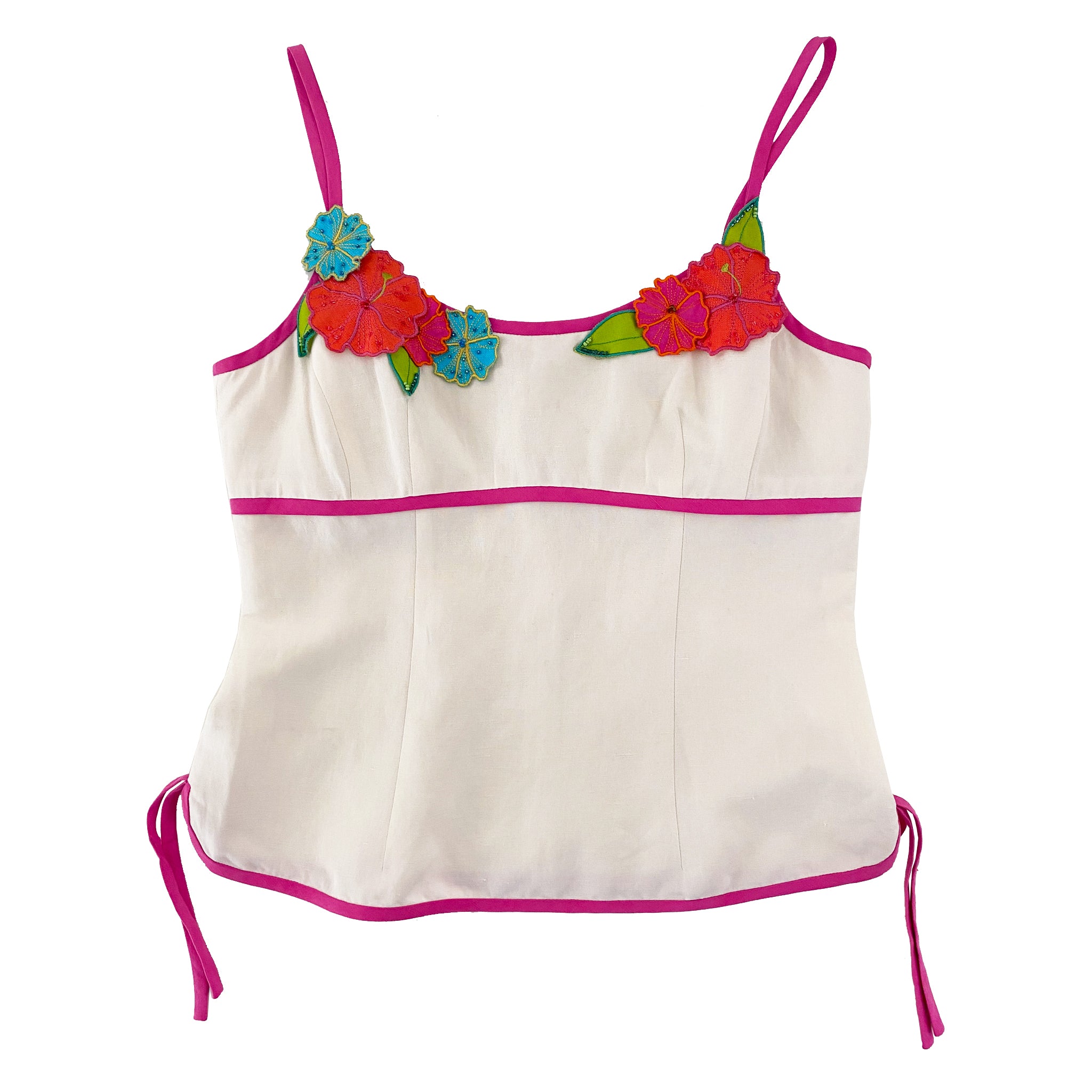 Silk Linen Flower Cami (M/8)