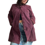 90s Mauve Suede Leather Jacket (XL)